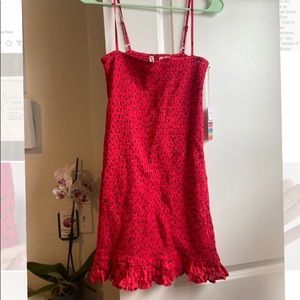 Billabong X Sincerely Jules red printed dress